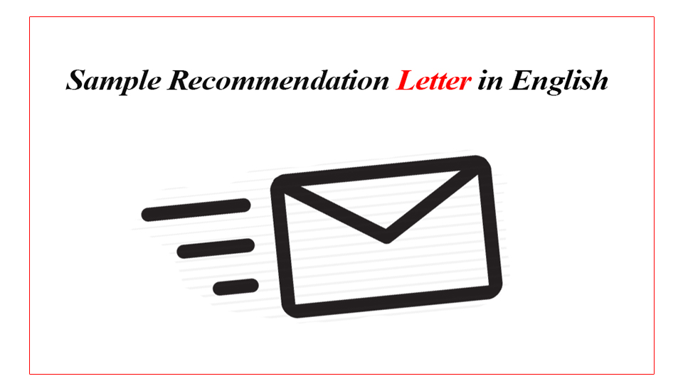Sample Recommendation Letters in English