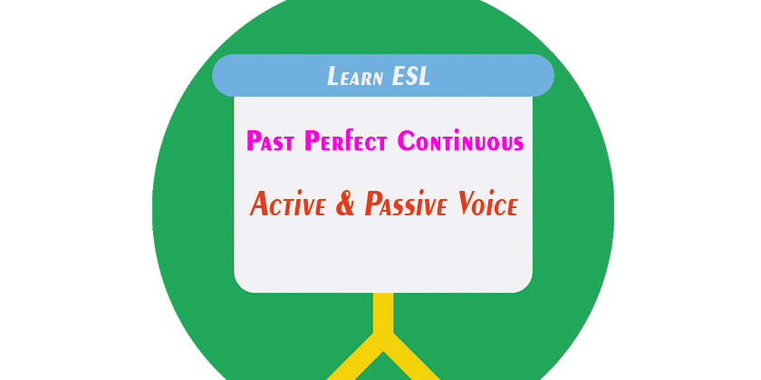 Past Perfect Continuous Tense Active and Passive Voice