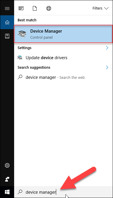 Device Manager Control Panel