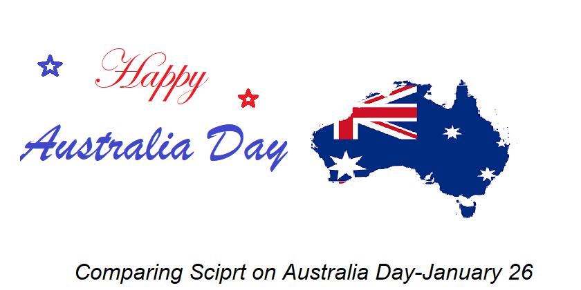Comparing Script on Australia Day–January 26